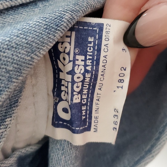 Vintage Oshkosh Bgosh Denim Overalls Size 3 Made in Canada - Picture 5 of 6
